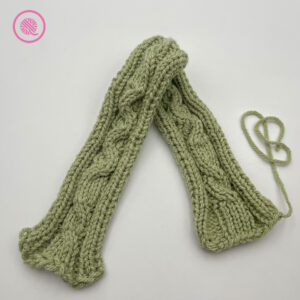 Squiggle Cable Headband ready to seam