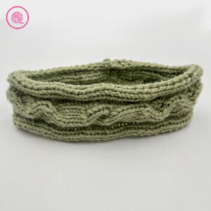needle knit cabled headbands squiggle cable