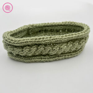 needle knit cabled headbands rope cable