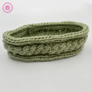 needle knit cabled headbands rope cable