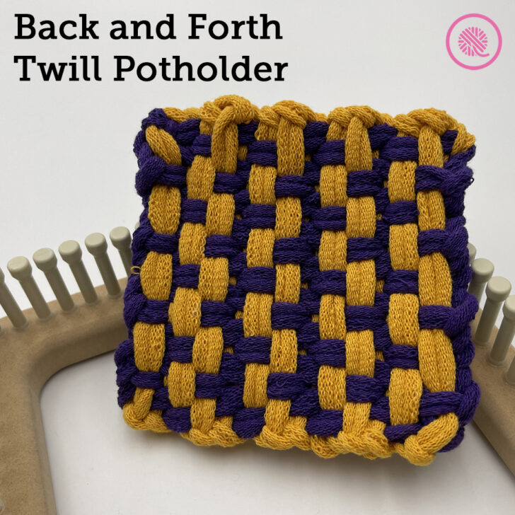 Back and Forth Twill Potholder Weaving Pattern