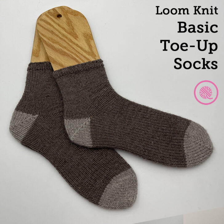 Loom Knit Basic Toe-Up Socks