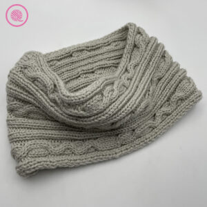 Needle Knit Squiggle Cable Cowl
