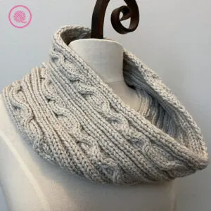 Needle Knit Squiggle Cable Cowl