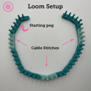 loom setup for squiggle cable cowl