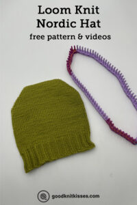 loom knit nordic style hat pin image