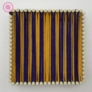 Diverging Corners  Potholder loom warp setup