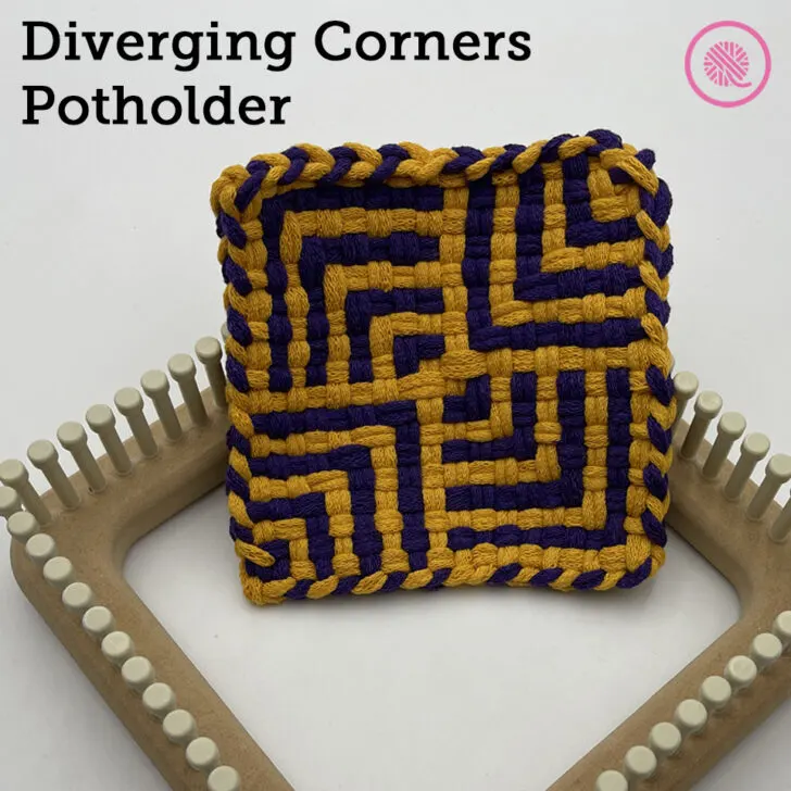 Diverging Corners Woven Potholder