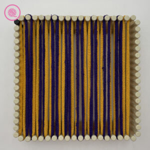 Noughts and Crosses Potholder warp setup