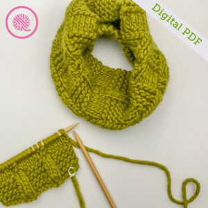 PDF: Needle Knit Basketweave Cowl - Image 2