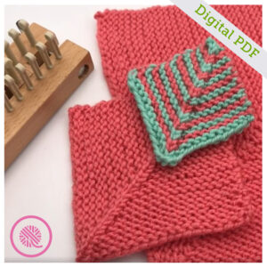 PDF: Loom Knit Traditional Mitered Square