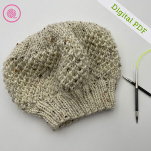 PDF: Needle Knit Beehive Beret