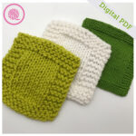 PDF: Needle Knit Basic Garter Border Washcloth