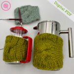 PDF: Needle Knit Coffee Press Cozy