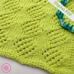 PDF: Loom Knit Lacy Diamond Blanket