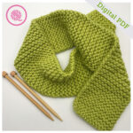 PDF: Needle Knit Basic Garter Scarf
