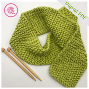 PDF: Needle Knit Basic Garter Scarf