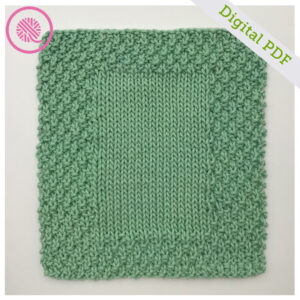 PDF: Needle Knit Moss Stitch Washcloths 4-in1 Pattern - Image 6