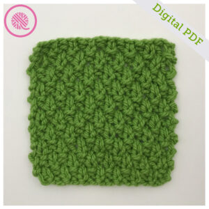 PDF: Needle Knit Moss Stitch Washcloths 4-in1 Pattern - Image 3