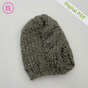 PDF: Needle Knit Cabled Linen Hat - Image 4