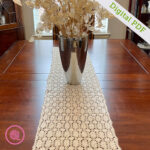 PDF: Loom Knit Lacy Table Runner