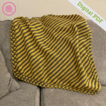 PDF: Loom Knit Grandma's Striped Blanket