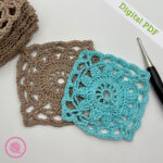 PDF: Crochet Sunflower Square