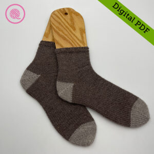 PDF: Loom Knit Basic Toe-Up Socks - Image 2