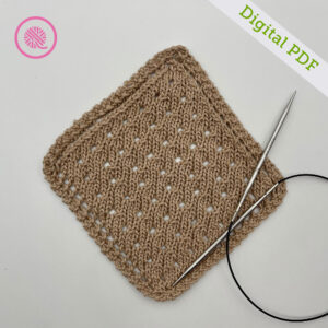 PDF: Needle Knit C2C Eyelet Square - Image 3