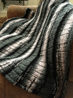 PDF: Loom Knit Striped Afghan 55"x55" - Image 3
