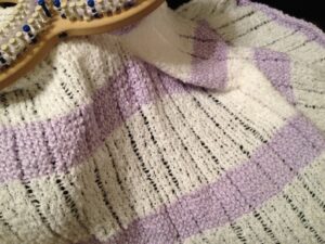 PDF: Loom Knit Striped Afghan 55"x55" - Image 2