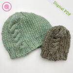 PDF: Loom Knit Cabled Linen Hat