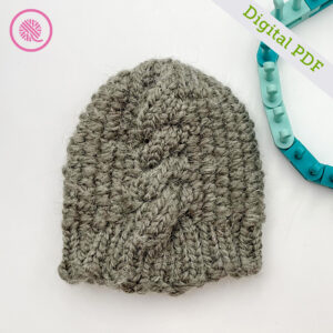 PDF: Loom Knit Cabled Linen Hat - Image 2
