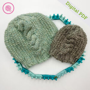 PDF: Loom Knit Cabled Linen Hat - Image 4