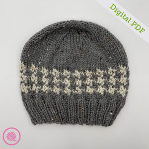 PDF: Needle Knit Houndstooth Fair Isle Hats - Image 4