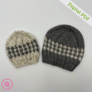 PDF: Needle Knit Houndstooth Fair Isle Hats - Image 2