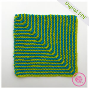PDF: Needle Knit Striped Mitered Square - Image 2