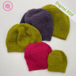 PDF: Crochet Worsted Basic Hats
