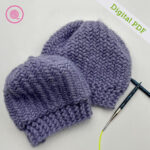 PDF: Needle Knit Vertical Herringbone Ribbed Hats