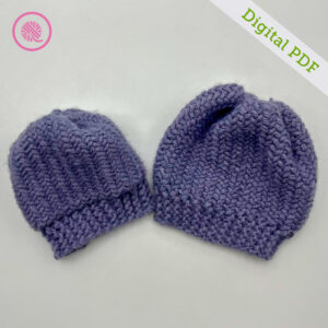 PDF: Needle Knit Vertical Herringbone Ribbed Hats - Image 2