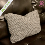 PDF: Needle Knit Ripple Twist Pillow