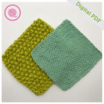 PDF: Needle Knit Seed Stitch Washcloth 4-in1 Pattern