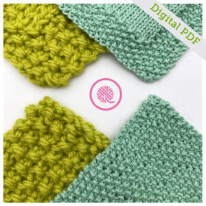 PDF: Needle Knit Seed Stitch Washcloth 4-in1 Pattern - Image 5