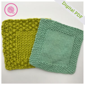 PDF: Needle Knit Seed Stitch Washcloth 4-in1 Pattern - Image 4