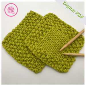 PDF: Needle Knit Seed Stitch Washcloth 4-in1 Pattern - Image 3