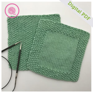 PDF: Needle Knit Seed Stitch Washcloth 4-in1 Pattern - Image 2