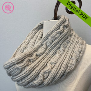 PDF: Needle Knit Squiggle Cable Cowl - Image 4