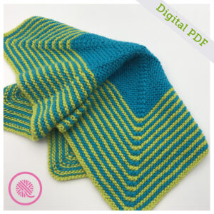 PDF: Needle Knit Mitered Stripes Baby Blanket and Lovey - Image 3