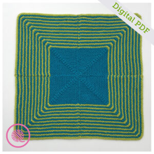 PDF: Needle Knit Mitered Stripes Baby Blanket and Lovey - Image 2