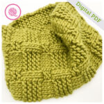 PDF: Loom Knit Basketweave Cowl